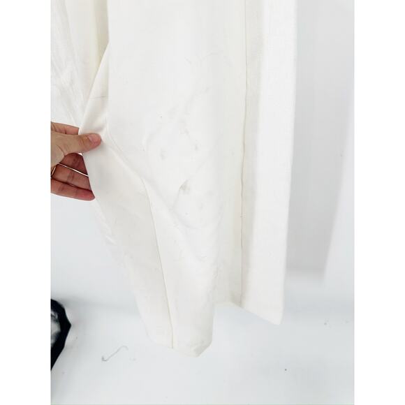 Black Halo Lena White Strapless Wide Leg Tailored Formal Jumpsuit Size 6 - Picture 7 of 7